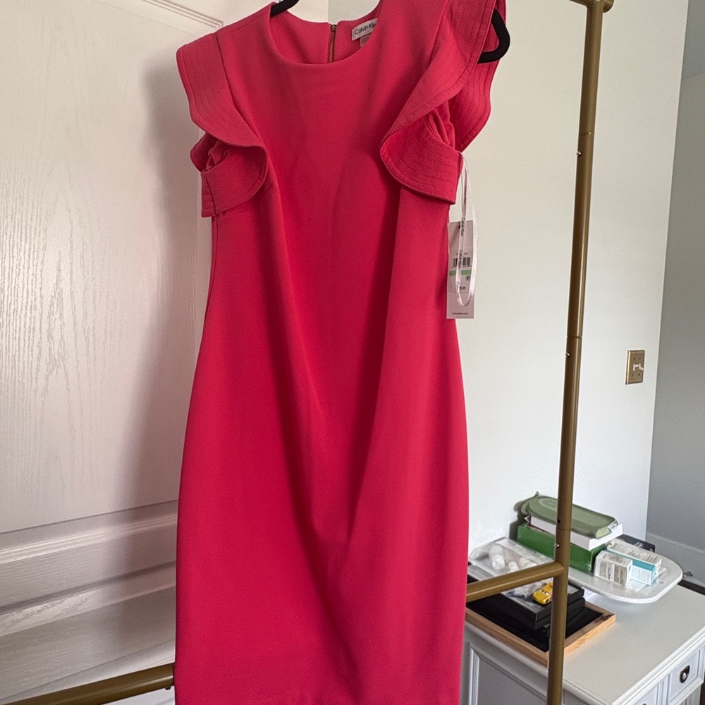 Calvin Klein Collection Vibrant Pink Mini Dress